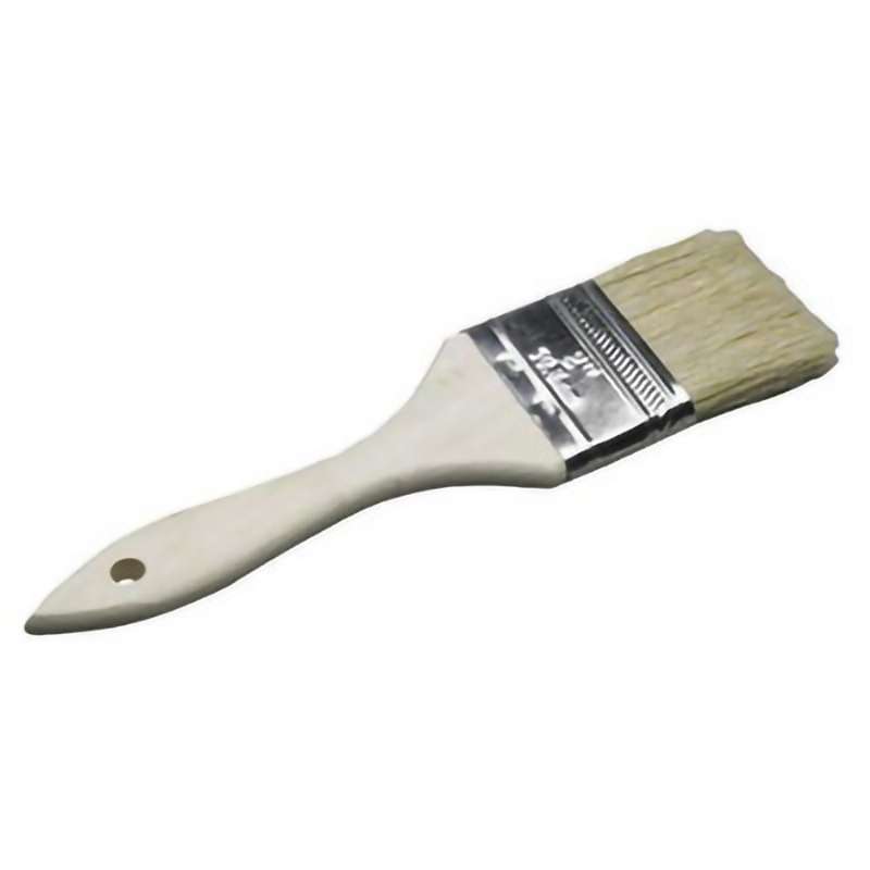 Paint Brush, 2" Chip Brush, Hog Bristle 1-3/4" Bristle, Wood Handle, 10/Pk